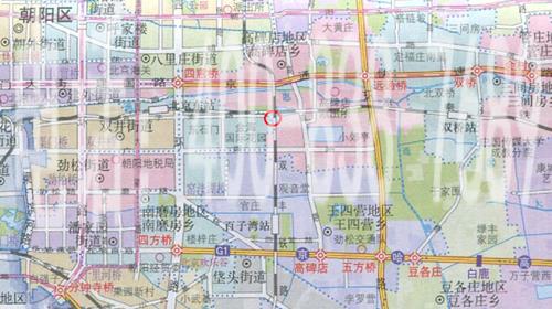 北京市朝阳区的行政区划地图 北京市朝阳区的行政区划地图